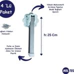 Holtech Katlanır Yer Sofrası Metal Ayağı, Sofra Ve Sini Altı Ayakları 4 Adet 25 Cm