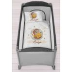 Homamia Isme Özel 75X120 Park Yatak Beşik Nevresim Takımı Arı - 70 x 120 cm - Beyaz