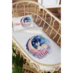 Homamia Isme Özel Anne Yanı 60X100 Beşik Uyku Nevresim Takımı Ayda Uyuyan Tavşan - 60 x 100 cm - Beyaz