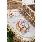Homamia Isme Özel Anne Yanı 60X100 Beşik Uyku Nevresim Takımı Aydaki Bambi - 60 x 100 cm - Beyaz