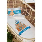 Homamia Isme Özel Anne Yanı 60X100 Beşik Uyku Nevresim Takımı Oyuncak Ayılı - 60 x 100 cm - Beyaz