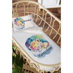 Homamia Isme Özel Anne Yanı 60X100 Beşik Uyku Nevresim Takımı Uyuyan Renkli Aslan - 60 x 100 cm - Beyaz
