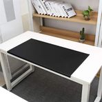 Homay Büyük Ofis Masası Pedi, 70 x 35 cm Su Geçirmez PU Deri Fare Altlığı, Kenar Kilitli Kaymaz Fare Altlığı, Bilgisayar Klavye Paspası, Dizüstü Bilgisayar Masası Kapağı-Siyah