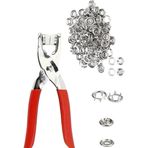 Hombak 200 Adet Paslanmaz Çelik Çıt çıt ve Pense Seti – Metal Çıt çıt Makinesi, Kumaş Çıtçıt Düğme Seti, El İşi ve Tamir İçin 50 Set Çıt çıt