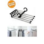 Hombak Hareketli Dolap İçi Pantolon Kravat Şal Askı Sistemi Düzenleyici Katmanlı Askılık Organizer (4262)