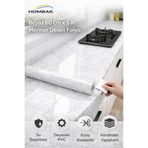 Hombak Kendinden Yapışkanlı Mermer Desenli Mutfak Banyo Tezgah Duvar Ve Masa Kaplama (60cmx5m)