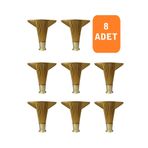 Homdep Kanepe Koltuk Tv Ünitesi Konsol Yükseltme Kumru Model Plastik Ayak 15 cm Gold Renk 8 Adet