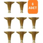 Homdep Nescamuse Kanepe Koltuk Tv Ünitesi Konsol Yükseltme Kumru Model Plastik Ayak 15 cm Gold Renk 8 Adet