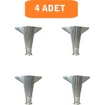Homdep Nescamuse Kanepe Koltuk Tv Ünitesi Konsol Yükseltme Kumru Model Plastik Ayak 15 cm Krom Renk 4 Adet