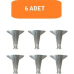 Homdep Nescamuse Kanepe Koltuk Tv Ünitesi Konsol Yükseltme Kumru Model Plastik Ayak 15 cm Krom Renk 6 Adet