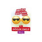 Home 10 Cm, 10 Adet - Usta Artist Aşçılara Özel Güneş Gözlüklü Emoji Yuvarlak Model Bayrak Kürdan Ürünler