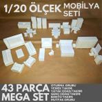 Home 1/20 Ölçek Mimari Içmimari Maket Diorama Mobilya Seti,tefriş - 001 - Beyaz