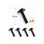 Home 15 cm Metal Mobilya Ayağı x4 Set Modern Şık Koltuk Dolap Sehpa Ayağı