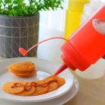 Home 2 Adet Sos Şişesi 700 ml Plastik Yağlık Sirkelik Ketçap Mayonez Sızdırmaz Sosluk Yağdanlık,bpa Içermez (Kırmızı)