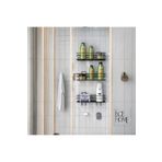 Home 3 Lü Set Yapışkanlı 4 Kancalı Paslanmaz Banyo Rafı Mat Siyah Banyo Şampuanlık Duşakabin Duş Askısı