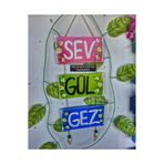Home 3 parça ,ahşap minik bahçe süsü ,8×15cm lik,ağaç duvar balkonlarda tercih edebilirsiniz