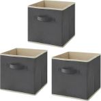 Home 3'lü Dolap Içi Çamaşır Oyuncak Düzenleyici Kapaksız Saklama Kutusu Organizer 30X30X30