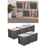 Home 5'li Dolap Içi Düzenleyici, Çamaşır Oyuncak Saklama Kutusu Sepet Organizer 33X30X30