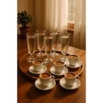 Home 6'lı Flüt Kahve Yanı Su Bardağı - 1 Adet - 150 ml