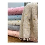 Home 6'lı Kalp Nakışlı Ponponlu Çeyizlik 50x90 El Yüz Havlu Seti