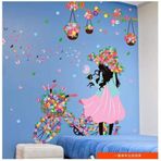 home accessories çocuk ve bebek odası + ev dekor bisikletli kız sihirli 3d kelebekler duvar sticker