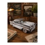 Home Ahşap Dekoratif nostaljik -170 parça- 3d puzzle -beyaz renk- chevrolet bel air araba maketi