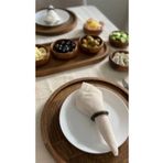 HOME ART ATELIER hand made 4'lü Vintage Koyu Kahve Ahşap Halka Peçete Yüzüğü Peçetelik Peçete Halkası Hediyelik Çeyizlik