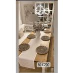 HOME ART ATELIER hand made Vintage Ham Pamuk Keten Büyük Runner 50x200 - Premium Keten
