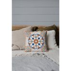 Home Athıra Osmanlı Çini Desen Turuncu Mavi Dijital Baskı Rachel 45X45 Kırlent Kılıfı