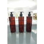 Home Banyo Ve Mutfak Gereçleri 3 Lü Set Sıvı Sabunluk Bulaşık Deterjanı 400ML Amber Şişe