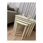 Home Başaran Concept Üst Kalite 1. Sınıf Mdf Boyalı 4 Lü Zigon Sehpa Krem Sehpa