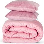Home Bedding Welsoft Pembe Yorgan Seti Tek Kişilik (1ADET Silikon Yastık ve Kılıfı Hedıye)