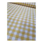 Home Büyük ekose desen sofra bezi piknik örtüsü çok amaçlı pamuklu zefir kumaş ( Sarı 100 x 170 )