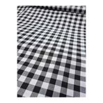 Home Büyük ekose desen sofra bezi piknik örtüsü çok amaçlı pamuklu zefir kumaş ( Siyah 100 x 170 )