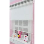 Home Çiftli Sistem Düz Beyaz Karışık Çizgili Desenli Tül ve Stor Perde Tül Stor Perde