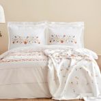 Home CLARICE Pamuk Çift Kişilik Nevresim Pike Takımı Multicolor