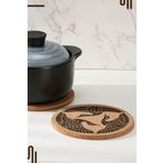 Home Crane Bird Tasarımlı Mantar Nihale, Tava ve Çaydanlık Altlığı, 1 Adet (19cm) - Benzeriyok