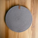 Home Decors By Özlem 2 Kişilik Amerikan Servis Supla Takımı Tabak Altlığı Mutfak Hasır Sepet Sunum Hediye 33X33CM - 33 x 33 cm - Gri