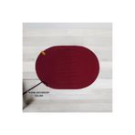 Home Decors By Özlem 2 Kişilik Oval Supla Takımı Amerikan Servis Sunum Dekorasyon Mutfak Sunum-42X30Cm Bordo