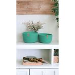 Home Decors By Özlem 2 Li Sepet Takım Hasır Sepet Düzenleyici Organizer Saklama Kutusu Dekorasyon 25X14-22X13 Yeşil