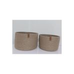 Home Decors By Özlem 2'li Hasır Sepet Takımı Düzenleyici Dekorasyon Sunum Mutfak Banyo Organizer - 25x14cm/22x13cm