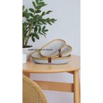 Home Decors By Özlem 3'lü Beyaz Gold Oval Hasır Sepet (31x18x5cm/26x16x5cm/22x15x5Cm) Düzenleyici Organizer Dekorasyon Hediyelik