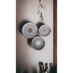 Home Decors By Özlem 3Lü Hasır Dekoratif Duvar Tabağı Bohem Duvar Tabağı Afrikan Duvar Tabağı Duvar Dekor Duvar Aksesuarı Hasır-Beyaz
