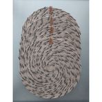 Home Decors By Özlem 4 Kişilik 4 Parça Amerikan Servis Hasır&siyah Supla Takımı Tabak Altlığı Dekorasyon Hediye Mutfak - 33X33 cm - 33 x 33 cm - Hasır - Siyah