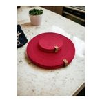 Home Decors By Özlem 4 Kişilik 8 Parça Tabak Altlığı Supla Takımı Amerikan Servisi Sofra Mutfak-33X33/12X12 Kırmızı