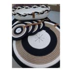 Home Decors By Özlem 4 Kişilik 9 Parça Amerikan Servis Supla Takımı Örgü Hasır Sepet Mutfak Sunum Hediye Sofra Siyah