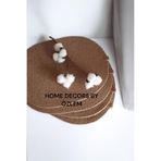 Home Decors By Özlem 4 Kişilik Amerikan Servis Takımı Hasır Oval Supla Mutfak Sofra Yemek Sunum Masa Dekorasyon Jüt