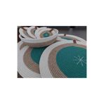 Home Decors By Özlem 4Kişilik 9 Parça Amerikan Servis Takımı Supla Takımı Tabak Altlığı Bardak Altlığı Hasır Sepet Mutfak Hasır&Yeşil
