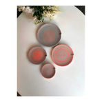 Home Decors By Özlem 4Lü Hasır Dekoratif Duvar Tabağı Bohem Duvar Tabağı Afrikan Duvar Tabağı Duvar Dekor Duvar Aksesuarı Hasır-Turuncu