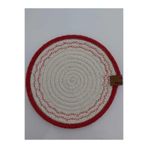 Home Decors By Özlem 6 Adet Bardak Altlığı Jüt Pamuk Hasır Sunum Mutfak Sofra Dekor El Yapımı Makine Dikişli - 14 Cm Kırmızı 14 X 14 1001000009194
